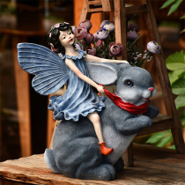 Creative cute girl rabbit decoration American home decoration living room TV cabinet decoration bedroom jewelry decoration
