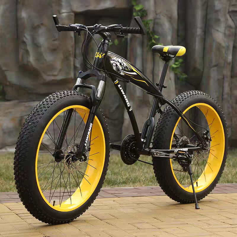 German Light Luxury Bicycle with Ultra-Wide Tires, Variable Speed Snow Bike for Adults and Students, Unisex Off-Road Bicycle