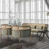 New Chinese rattan choreography sofa combined small family type real vine courtyard rattan chair villa outdoor combined living room boilerplate customised