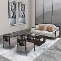 New Chinese sale office in talks solid wood sofa light luxury hotel clubhouse business reception table and chairs tea building leisure furniture