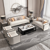 New Chinese sofa tea couple combined multiplayer solid wood reception room lightly luxury conceived villa full house furniture customization