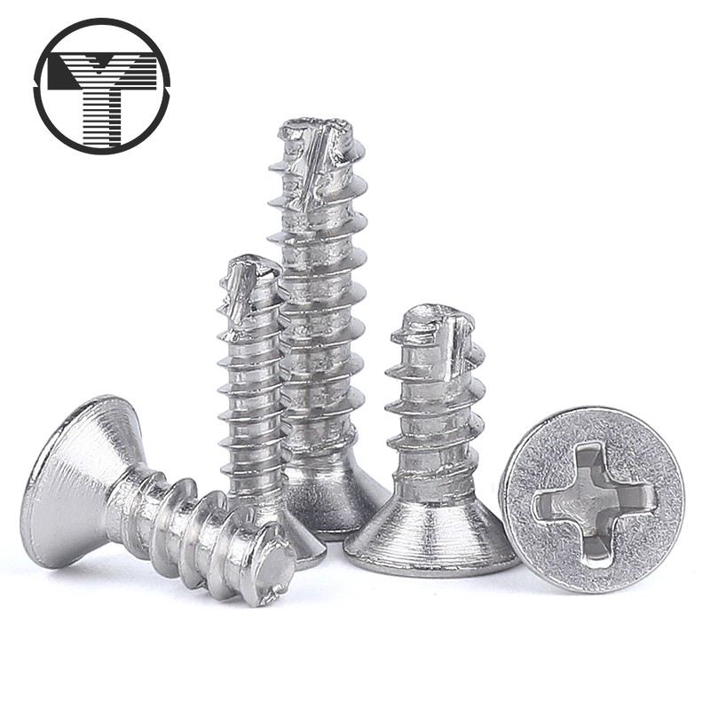304 stainless steel sink head cross tail tail tail screw M2 6M3M4kT slot self - tapping screw
