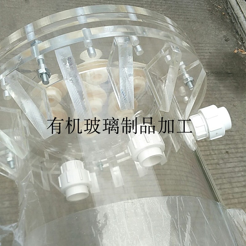 Transparent organic glass ionic mixed bed exchange column resin regenerating softened water equipment ultra-purified acid-resistant 0 6