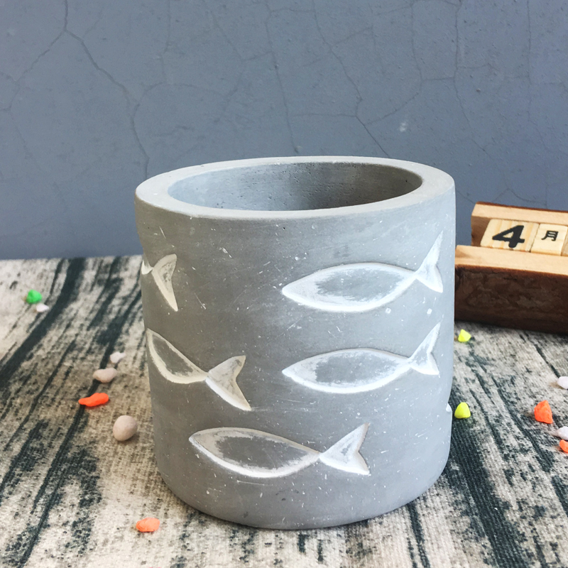 A large cement fleshy flower pot in ceramic Nordic contracted breathable new individuality creative indoor retro mini package mail