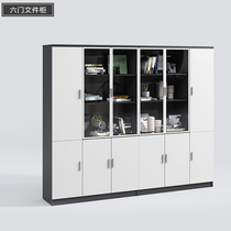 Office furniture wooden filing cabinet plate bookcase combination information filing cabinet boss room background filing cabinet