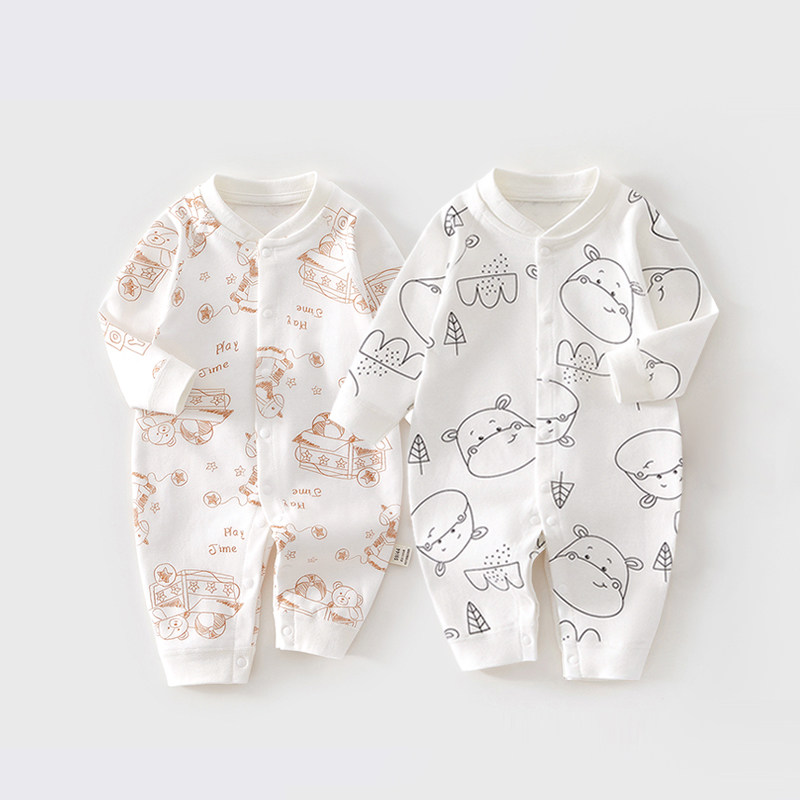 Cotton Baby Jumpsuit, Autumn Clothing for Newborns, Soft and Skin-Friendly Pajamas for Boys and Girls, All-Season Romper — 7