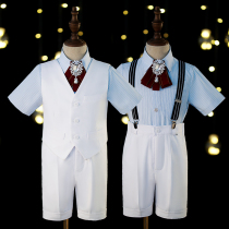 Childrens dress boy flower girl suit British style piano performance suit host little boy vest suit summer