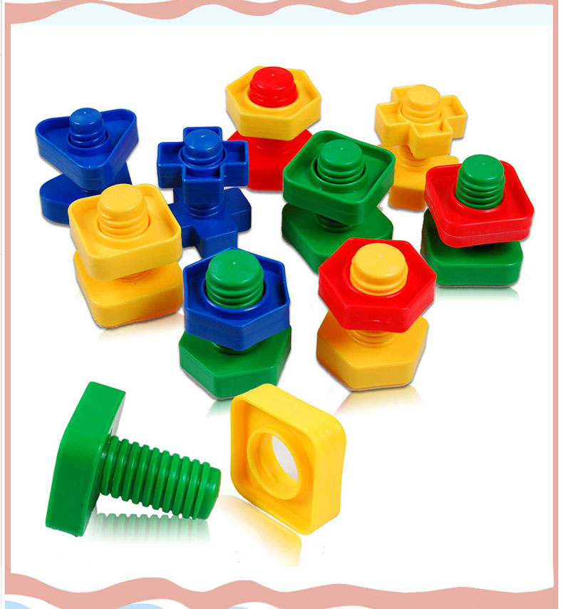 Giáo dục sớm 1-3 tuổi cho trẻ em trí tuệ bàn điện khu vực gỗ vít vít đồ chơi đinh hình hạt ghép - Khối xây dựng xe đồ chơi trẻ em