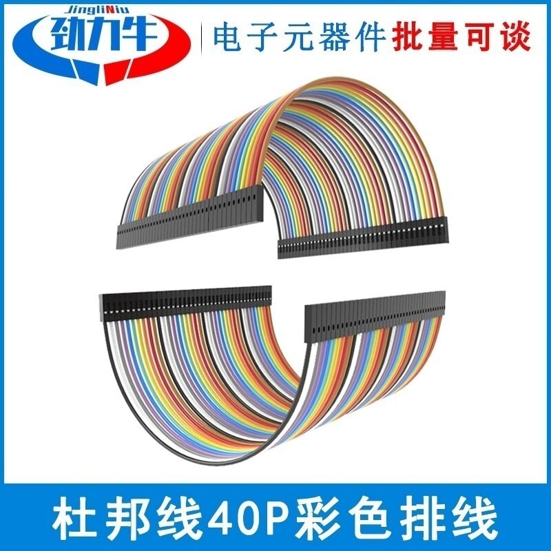 40Pin彩色排线连接线杜邦线公对母电子元件劲力牛