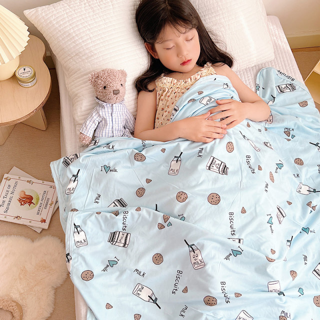 Baby Ice Silk Blanket Newborn Baby Thin Quilt Children's Summer Cool Quilt Blanket Air Conditioning Quilt Kindergarten Blanket Summer