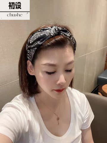 Korean cyber red thousand birds with a satin hoop head hoop hair hoop hair band