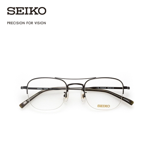 Seiko Seiko Glasses Retro Series Нейтральная полуфрейм -легкие модные очки H03099