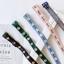 October Xinyi shoulder strap girl underwear belt breast strap small Daisy satin non-elastic shoulder strap invisible invisible can be exposed