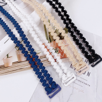 Lace lace underwear shoulder strap shoulder strap elastic lace bra strap summer girl cute wide hook