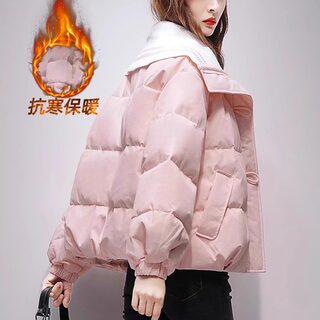 Down Cotton Jacket for Women 2025 Autumn and Winter New Style Loose Fashionable Elegant Age-Reducing Short Thick Padded Jacket for Petite Figures