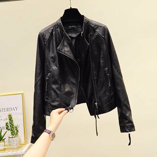 Leather Jacket 2025 New Model for Women, Spring and Autumn Korean Style, Slim Fit, Fashionable and Trendy Short Jacket, Biker Style, Petite Coat, Trendy
