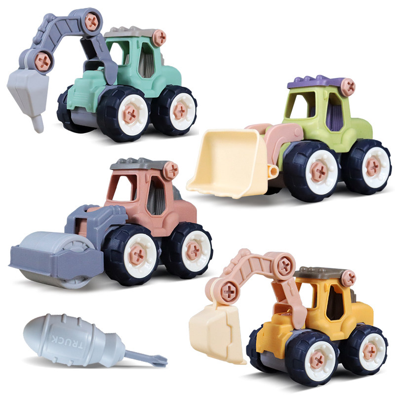 DIY Children Dismantling Engineering Car Children Puzzle Assembly Screwing Screw Toy Boy Detachable Assembly Toy Car-Taobao