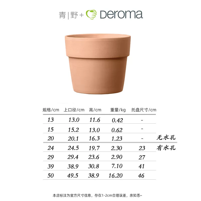 DEROMA Международная глиняная горшок succulent цветы зеленый растение пол Flooring Балкон красный глиняный горшок домашний садоводство цветочный горшок