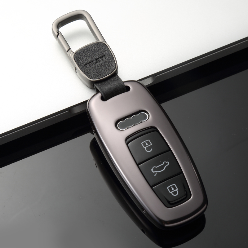 Suitable for 2020 Audi a6l key cover high-end A7 A8L car key bag leather buckle remote control shell for men and women