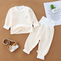 Белый, флисовый, высокая талия