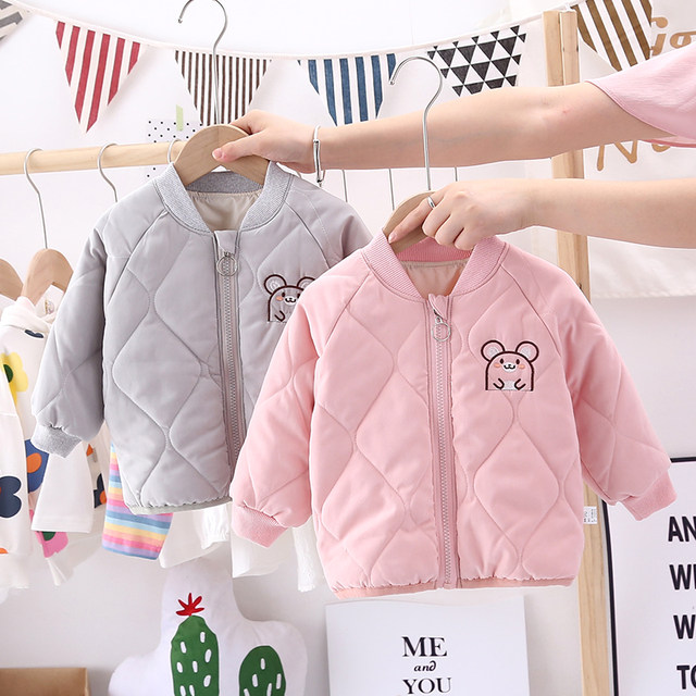 Baby cotton clothes autumn and winter coat foreign style children's cotton clothes inner bile quilted men and women children's tide baby cotton jacket thickened