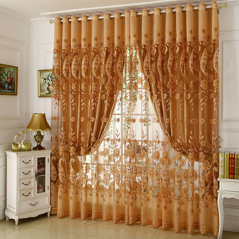 Curtain double layer with yarn Living room upscale atmosphere Nordic minimalist light lavish bedroom sunbeds thermal insulation curtains All shade