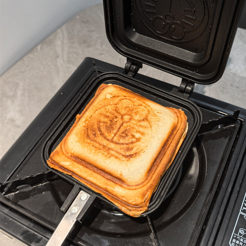 Heat-Pressed Sandwich Grill Pan, Double-Sided Non-Stick, Edge-Pressed Toast Mold, Sandwich Press Plate, Cartoon Grill Pan