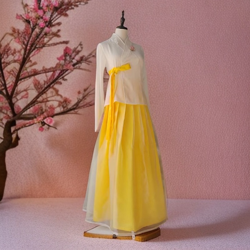 Korean Dance Performance Costumes for Students, Art Exam Performance Clothing, Hanbok for Women, Adult Grading Practice Clothes, Large Skirt