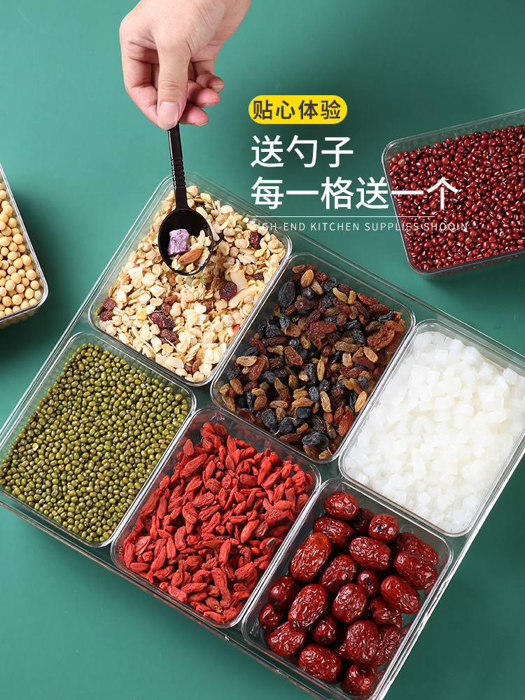 Ice Powder Pendulum Stall Tool Plastic Ice Powder Box Subcommercial With Lid Sub Fruit Bailing Ingredients Box Transparent Plaid Sauce