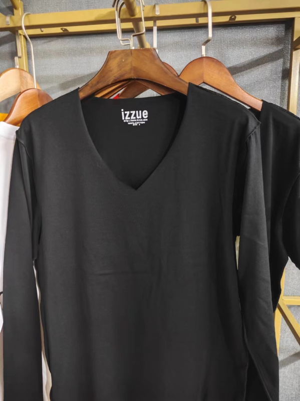 It Hong Kong Trbottomy Brand Reverse Wear Personalized Trbottomyy V Neck Men's Summer Loose Cotton Bottoming Shirt Lalue Short-Sleeved T-Shirt