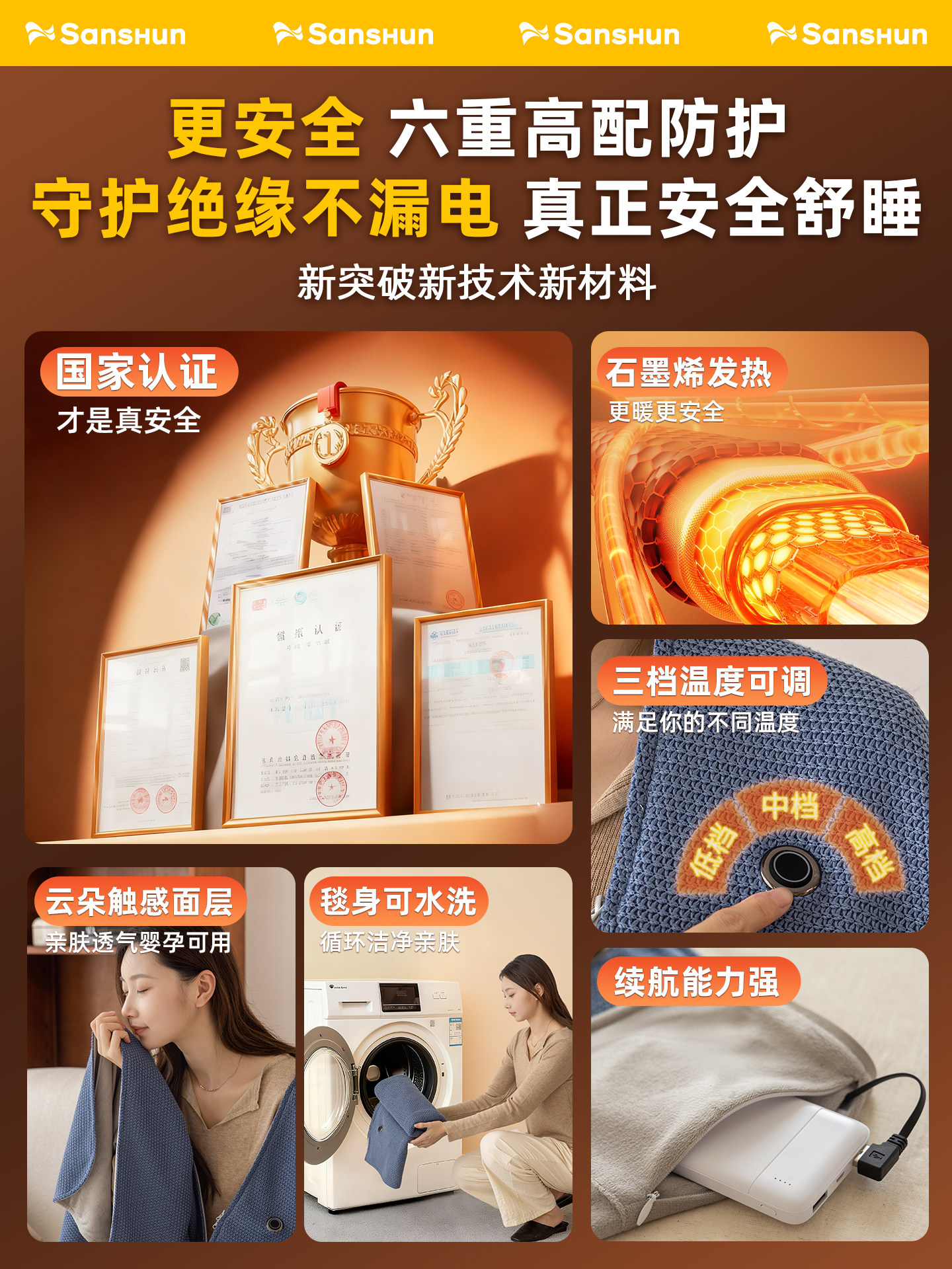 Machine Washable Heated Shawl, Body-Warming Blanket, Office Lunch Break, Outdoor Single-Person Body-Warming Blanket, Heated Blanket, Electric Mattress