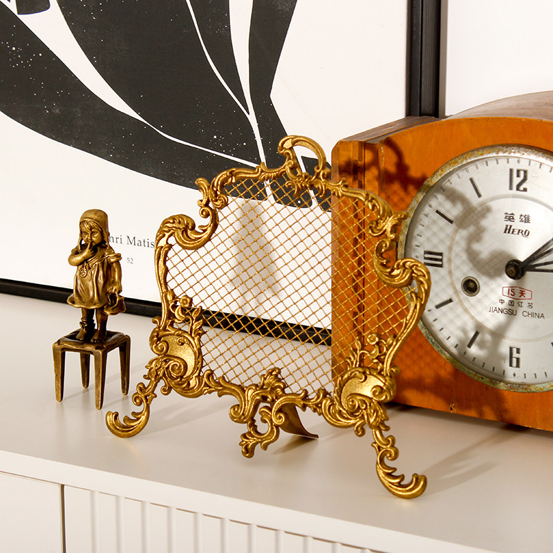 Creative Brass Light Lavish Style Jewellery Rack Retro Web Face Necklace shelf containing desktop Decent Board Room Furnishing