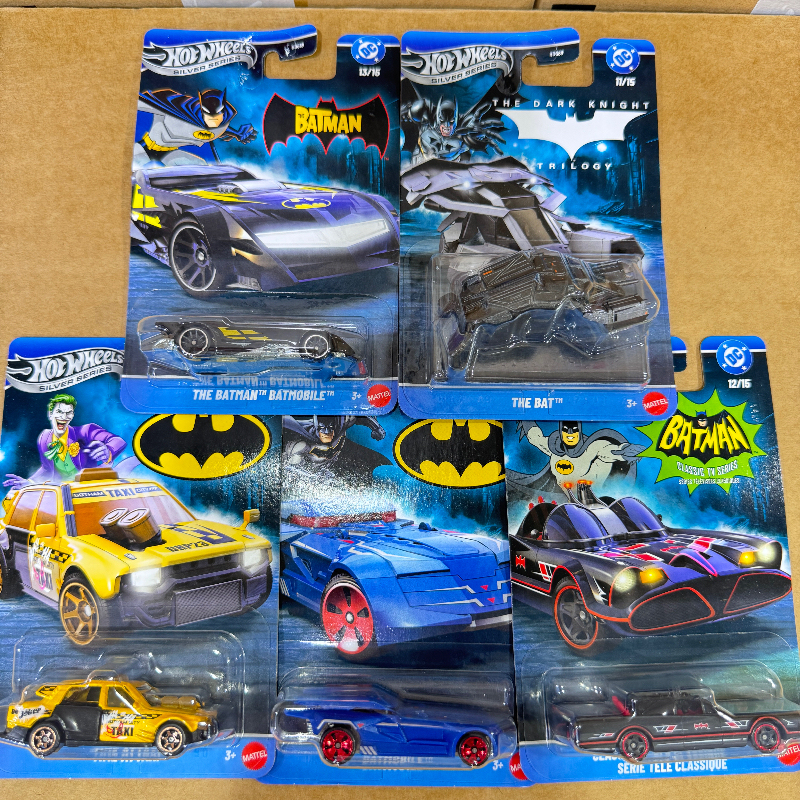 Hot Wheels Silver Label High-End Batman Theme Battle Vehicle Alloy Model Toy Collection Set Hdg89(U) Batch