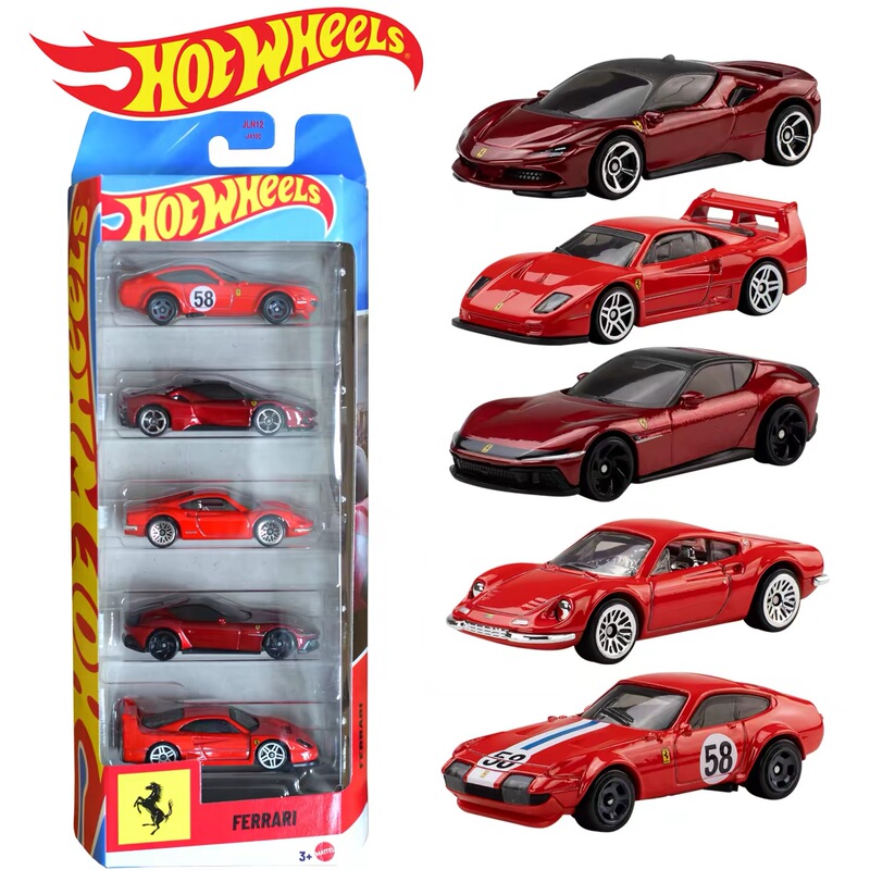 Hot Wheels Hot Traffic Combo 5-Pack 1806 Children's Car Model Toy Supercar Fast and Furious Batman