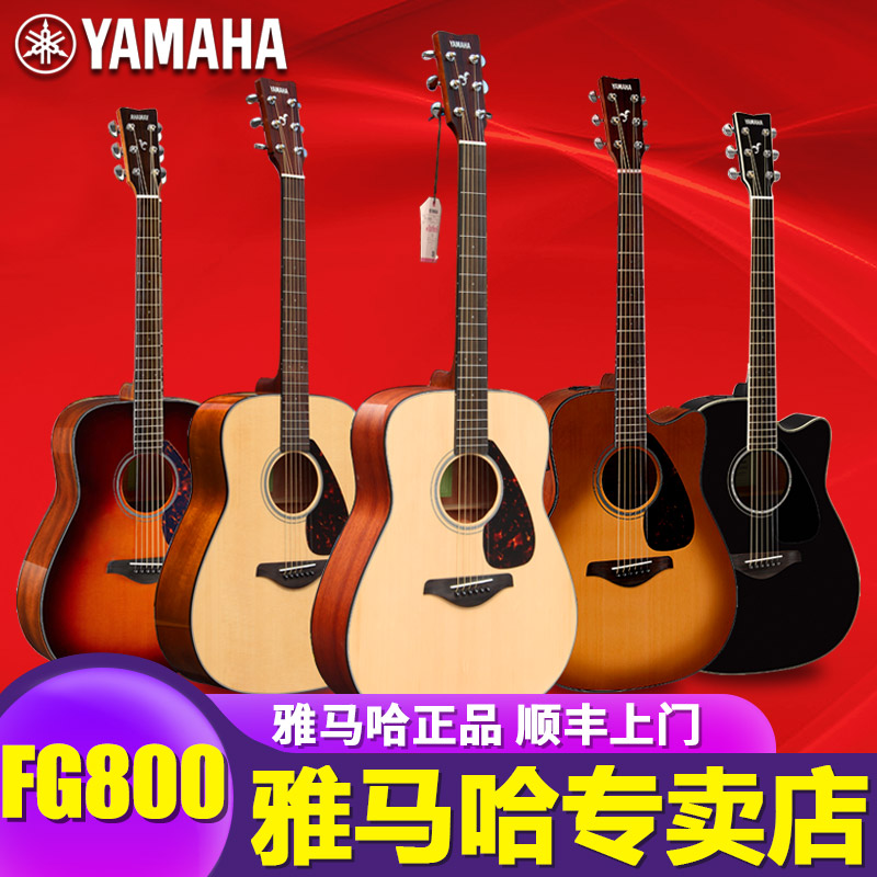 Yamaba guitar FG800 single board playing and singing entry notch folk electric box Acoustic guitar beginner 40 41 inch men and women