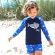 Korean bayb children's long-sleeved sun protection swimsuit swimsuit quick-drying dress for boys and girls hot spring swimsuit