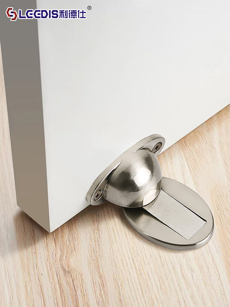 Lides Invisible Floor-Mounted Strong Magnetic Door Stopper for Bathroom, Door Bumper, Floor-Mounted Silent Anti-Collision Door Stop, Door Top Wall Mount