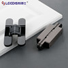 Black Invisible Door Hinge, Concealed Hinge, Hidden Door Hinge, Three-Dimensional Adjustable Cross Hinge for Wooden Doors, Installation of Hidden Door Hinge