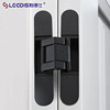 Black Invisible Door Hinge, Concealed Hinge, Hidden Door Hinge, Three-Dimensional Adjustable Cross Hinge for Wooden Doors, Installation of Hidden Door Hinge
