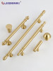 Chinese-Style Brass Cabinet Door Wardrobe Handle, American Modern Minimalist Light Luxury Gold Single-Hole Cabinet Drawer Cupboard Handle