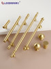 Chinese-Style Brass Cabinet Door Wardrobe Handle, American Modern Minimalist Light Luxury Gold Single-Hole Cabinet Drawer Cupboard Handle