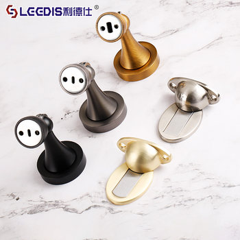 Lides Invisible Floor-Mounted Strong Magnetic Door Stopper for Bathroom, Door Bumper, Floor-Mounted Silent Anti-Collision Door Stop, Door Top Wall Mount