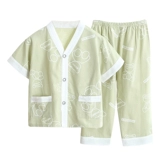 Детская летняя тонкая хлопковая пижама, детский хлопковый цветной комплект для мальчиков, короткий рукав