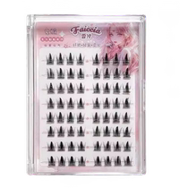 Glue-free self-adhesive naughty elf eyelashes thick false eyelashes European and American natural imitation Jurchen single cluster Barbie comic eyes