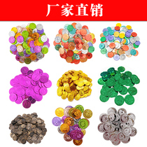 Pirate gold coin props treasure hunt simulation fake coins plastic game coins mixed childrens reward props lottery chips