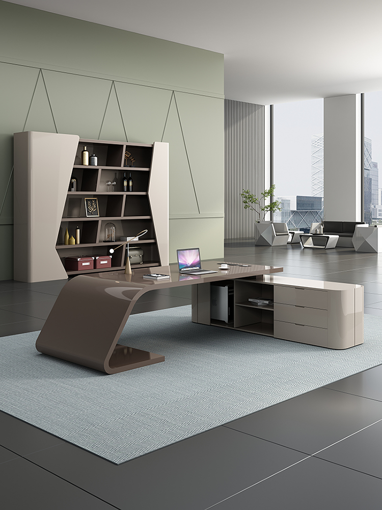 Desk Boss Table Minimalist Modern Atmosphere President Table Manager Table Manager Table Big Class Desk Baking Lacquered Office Furniture