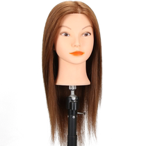 Meimei head model full -time hair practicing hand -made barber shop dummy head model True hair can be scalded and stained