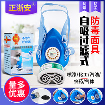 Gas mask dustproof mask spray welding chemical gas anti-smoke odor anti-hit pesticide protective respirator