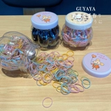 Детская одноразовая безвредная черная эластичная брендовая резинка, не повреждает волосы, простой и элегантный дизайн