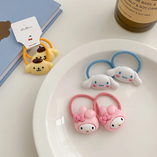 Детская мультяшная эластичная безвредная резинка, не повреждает волосы